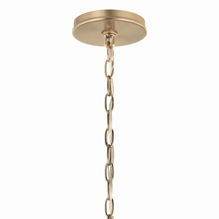 Kichler 52695CPZ Six Light Chandelier, Champagne Bronze