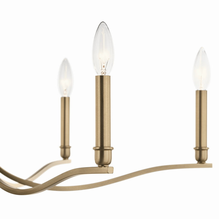 Kichler 52695CPZ Six Light Chandelier, Champagne Bronze