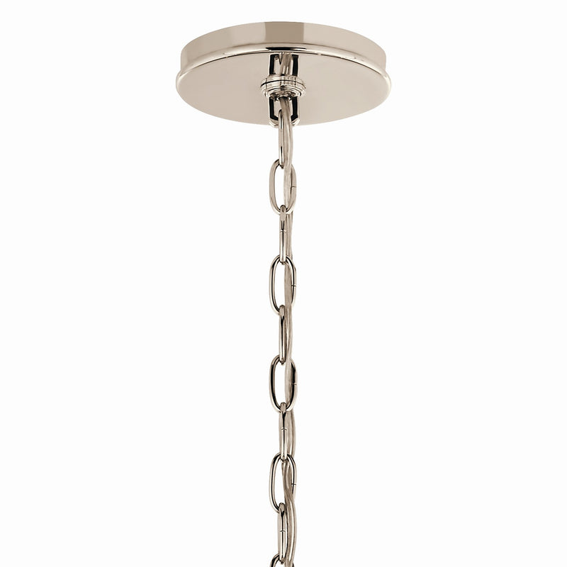 Kichler 52695PN Six Light Chandelier, Polished Nickel