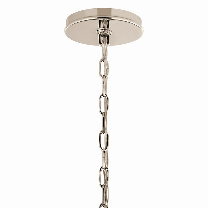 Kichler 52695PN Six Light Chandelier, Polished Nickel