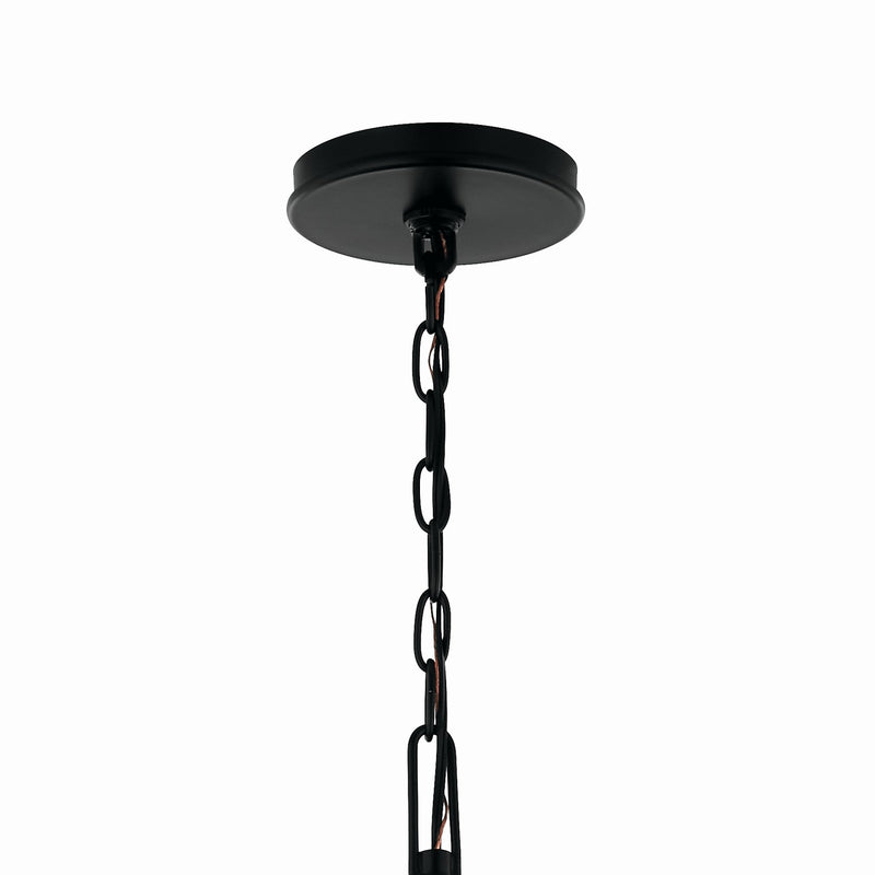 Kichler 52696BK Six Light Chandelier, Black