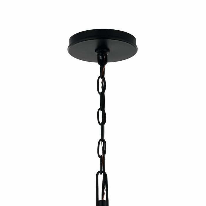 Kichler 52696BK Six Light Chandelier, Black