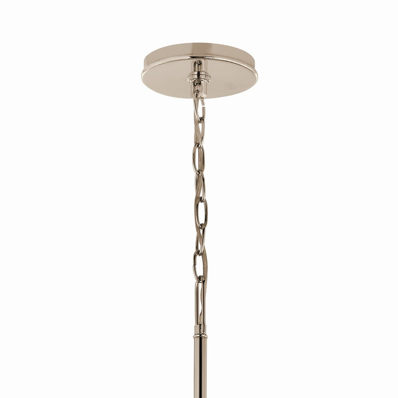 Kichler 52696PN Six Light Chandelier, Polished Nickel