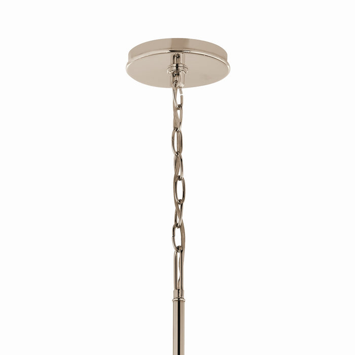 Kichler 52696PN Six Light Chandelier, Polished Nickel