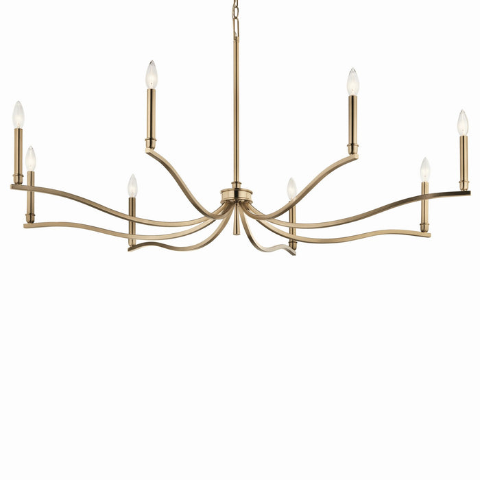 Kichler 52697CPZ Eight Light Chandelier, Champagne Bronze