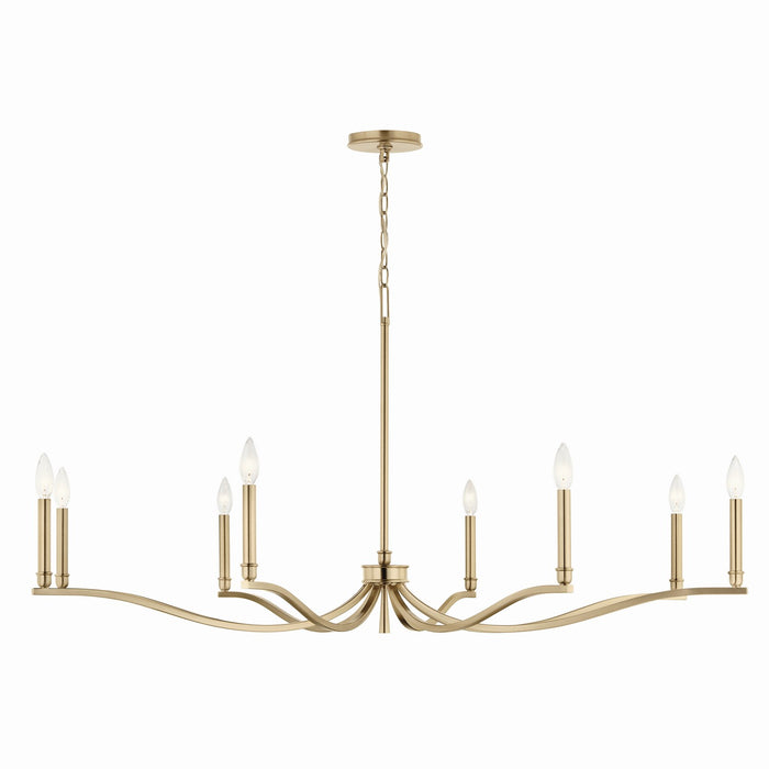 Kichler 52697CPZ Eight Light Chandelier, Champagne Bronze