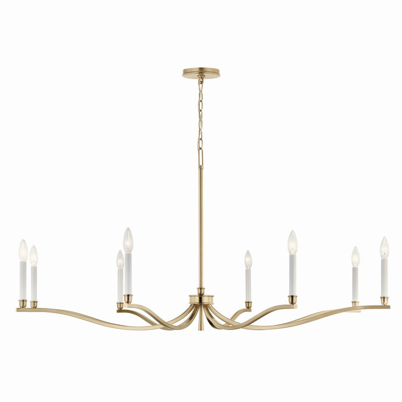 Kichler 52697CPZ Eight Light Chandelier, Champagne Bronze