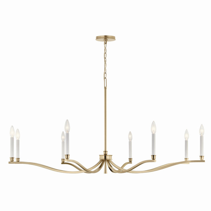 Kichler 52697CPZ Eight Light Chandelier, Champagne Bronze