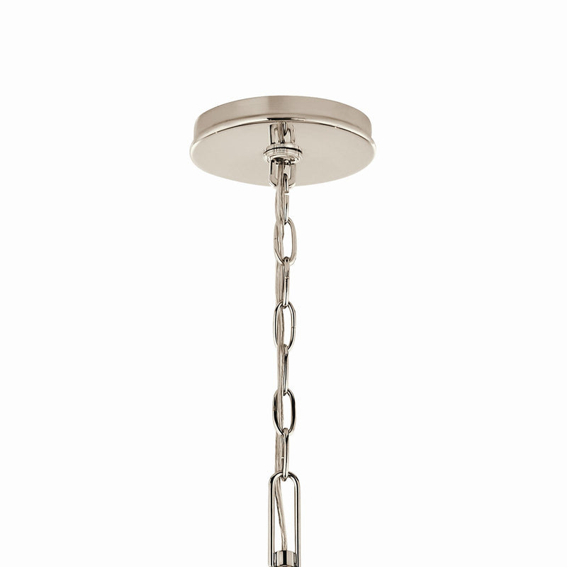 Kichler 52697PN Eight Light Chandelier, Polished Nickel