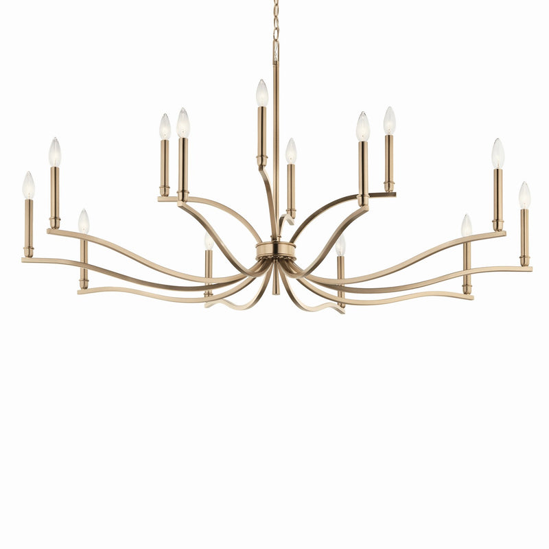 Kichler 52698CPZ 14 Light Chandelier, Champagne Bronze
