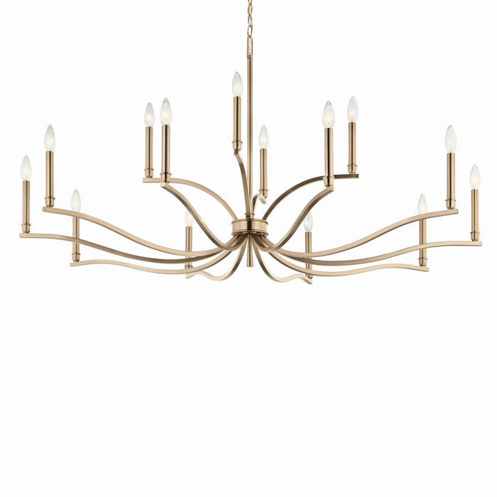 Kichler 52698CPZ 14 Light Chandelier, Champagne Bronze