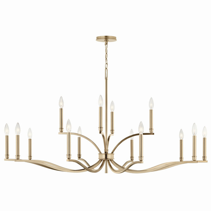 Kichler 52698CPZ 14 Light Chandelier, Champagne Bronze
