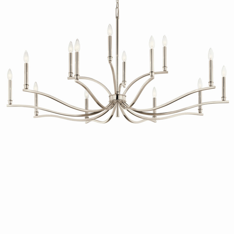 Kichler 52698PN 14 Light Chandelier, Polished Nickel