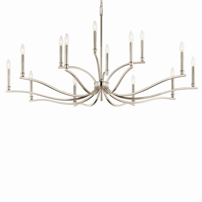 Kichler 52698PN 14 Light Chandelier, Polished Nickel