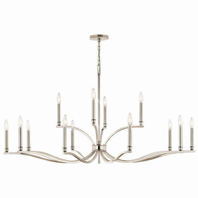 Kichler 52698PN 14 Light Chandelier, Polished Nickel