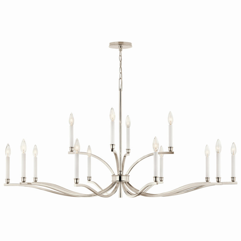 Kichler 52698PN 14 Light Chandelier, Polished Nickel