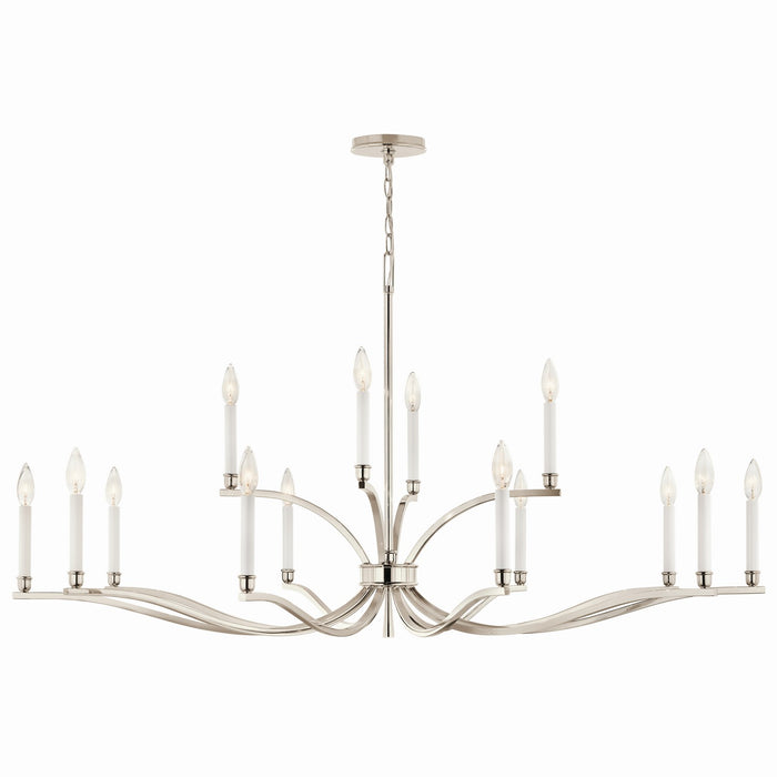Kichler 52698PN 14 Light Chandelier, Polished Nickel