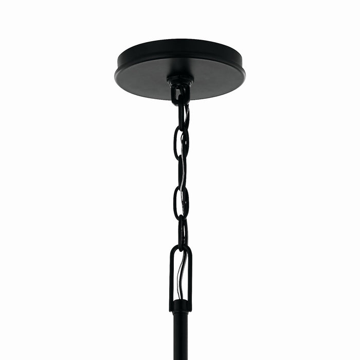 Kichler 52699BK Eight Light Foyer Chandelier, Black