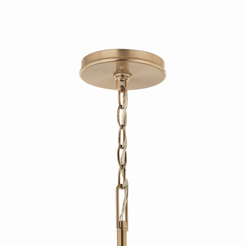 Kichler 52699CPZ Eight Light Foyer Chandelier, Champagne Bronze