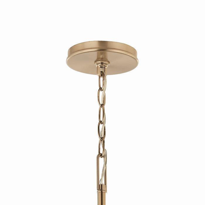 Kichler 52699CPZ Eight Light Foyer Chandelier, Champagne Bronze