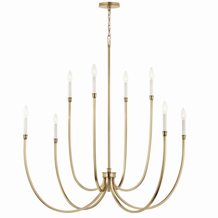 Kichler 52699CPZ Eight Light Foyer Chandelier, Champagne Bronze
