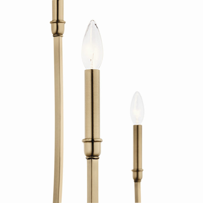 Kichler 52699CPZ Eight Light Foyer Chandelier, Champagne Bronze