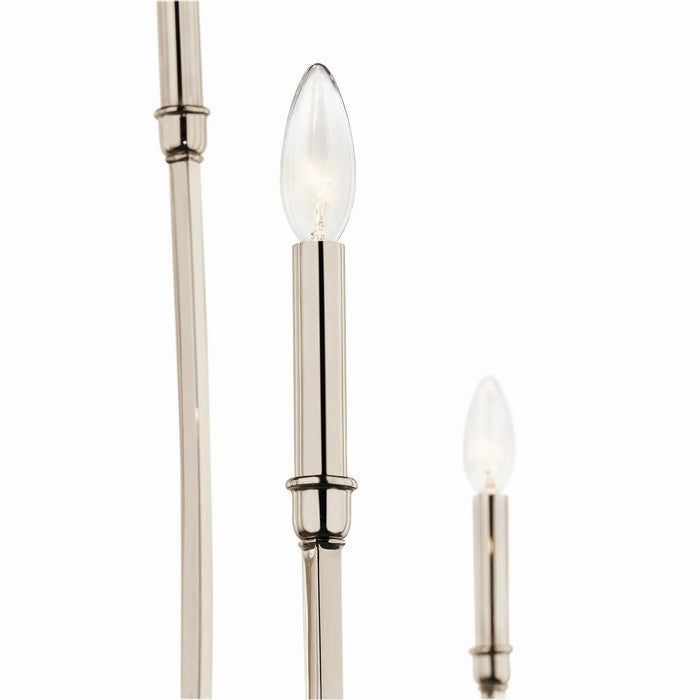 Kichler 52699PN Eight Light Foyer Chandelier, Polished Nickel