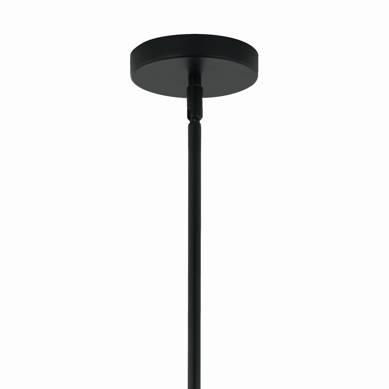 Kichler 52700BKCLR Three Light Chandelier/Semi Flush, Black
