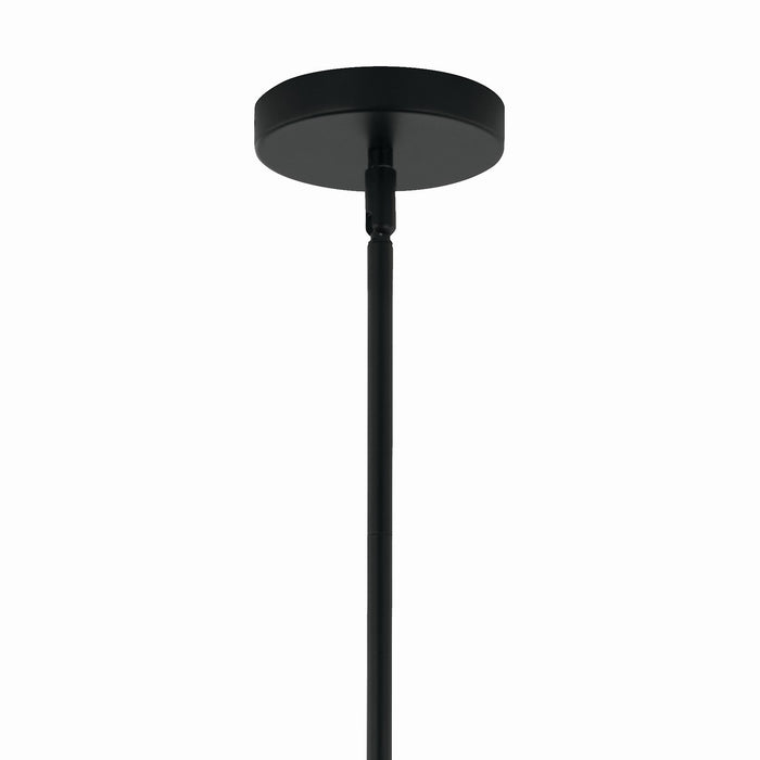 Kichler 52700BKCLR Three Light Chandelier/Semi Flush, Black
