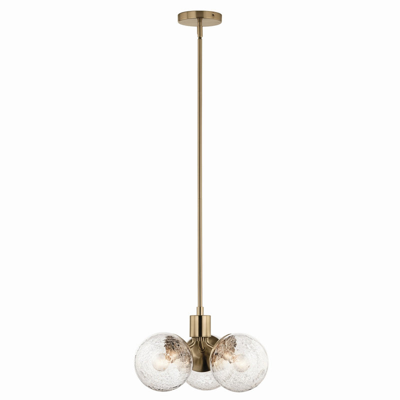 Kichler 52700CPZ Three Light Chandelier/Semi Flush, Champagne Bronze
