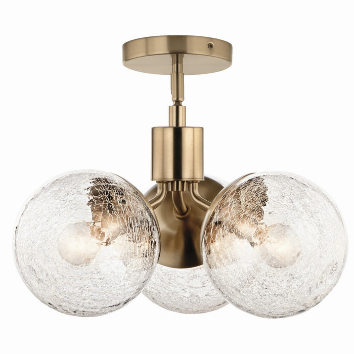 Kichler 52700CPZ Three Light Chandelier/Semi Flush, Champagne Bronze
