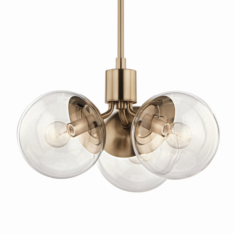 Kichler 52700CPZCLR Three Light Chandelier/Semi Flush, Champagne Bronze
