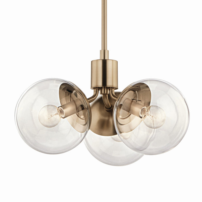 Kichler 52700CPZCLR Three Light Chandelier/Semi Flush, Champagne Bronze