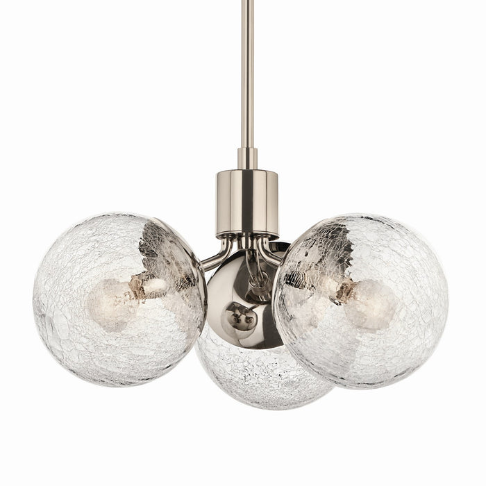 Kichler 52700PN Three Light Chandelier/Semi Flush, Polished Nickel