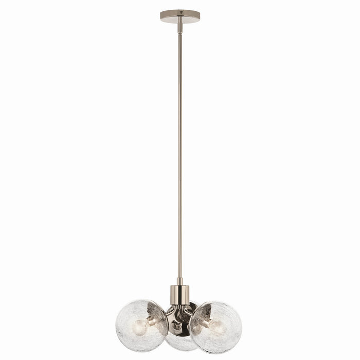 Kichler 52700PN Three Light Chandelier/Semi Flush, Polished Nickel