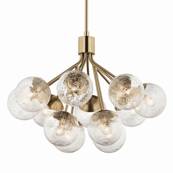 Kichler 52701CPZ 12 Light Chandelier Convertible, Champagne Bronze