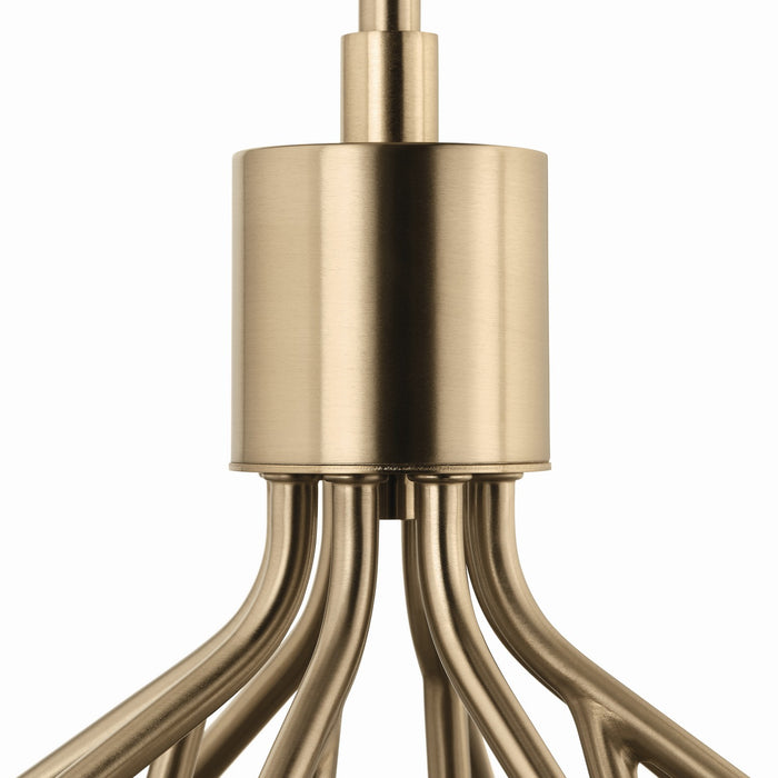 Kichler 52701CPZ 12 Light Chandelier Convertible, Champagne Bronze
