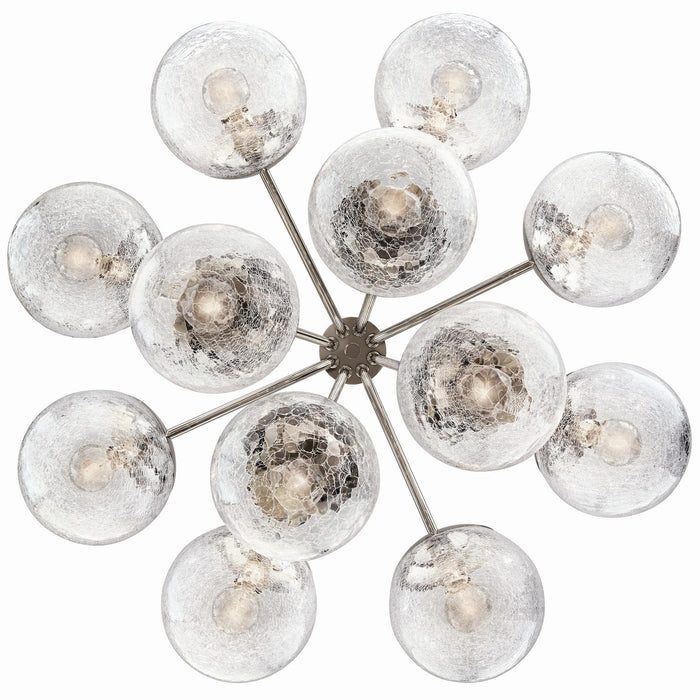 Kichler 52701PN 12 Light Chandelier Convertible, Polished Nickel