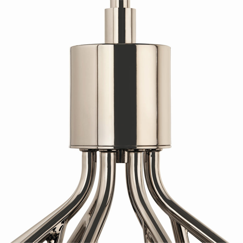 Kichler 52701PN 12 Light Chandelier Convertible, Polished Nickel