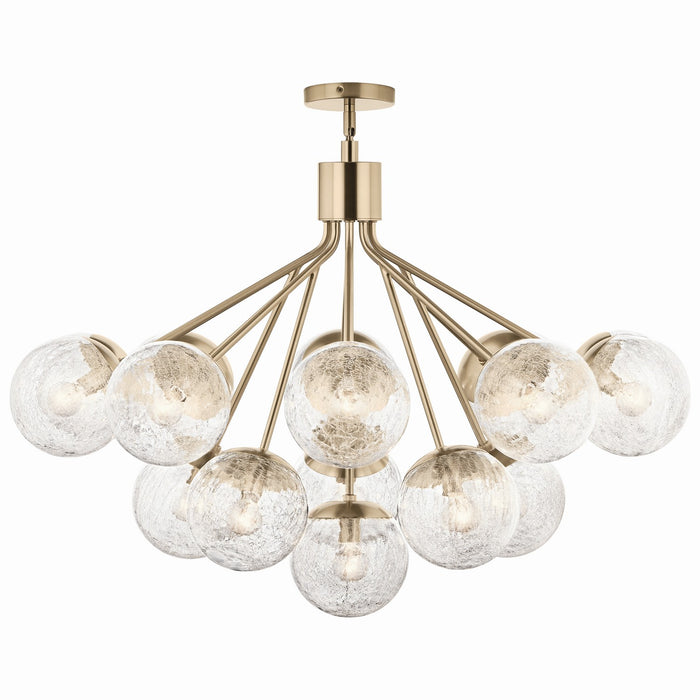 Kichler 52702CPZ 16 Light Chandelier Convertible, Champagne Bronze