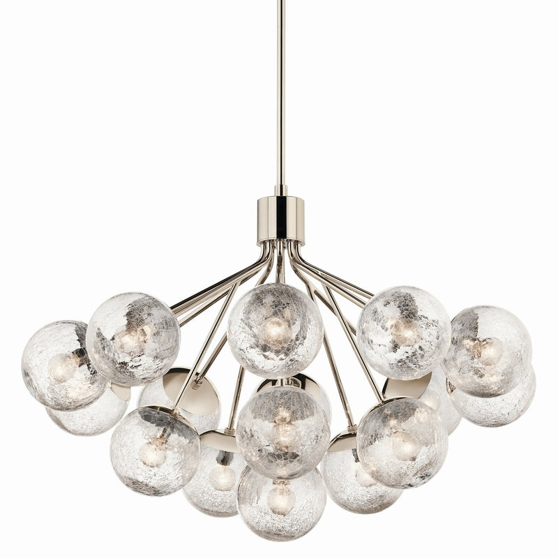 Kichler 52702PN 16 Light Chandelier Convertible, Polished Nickel