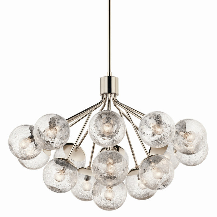 Kichler 52702PN 16 Light Chandelier Convertible, Polished Nickel