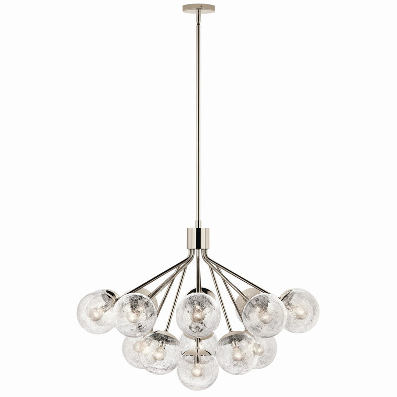 Kichler 52702PN 16 Light Chandelier Convertible, Polished Nickel