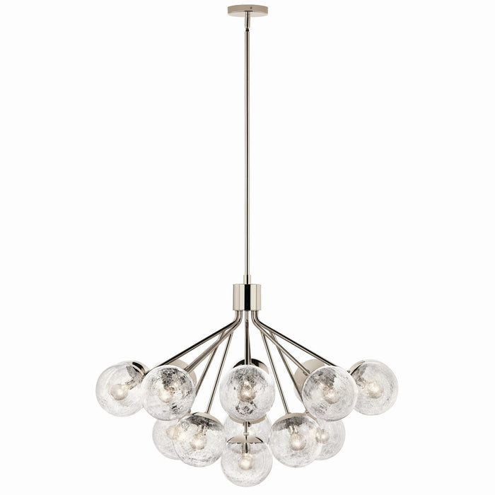 Kichler 52702PN 16 Light Chandelier Convertible, Polished Nickel