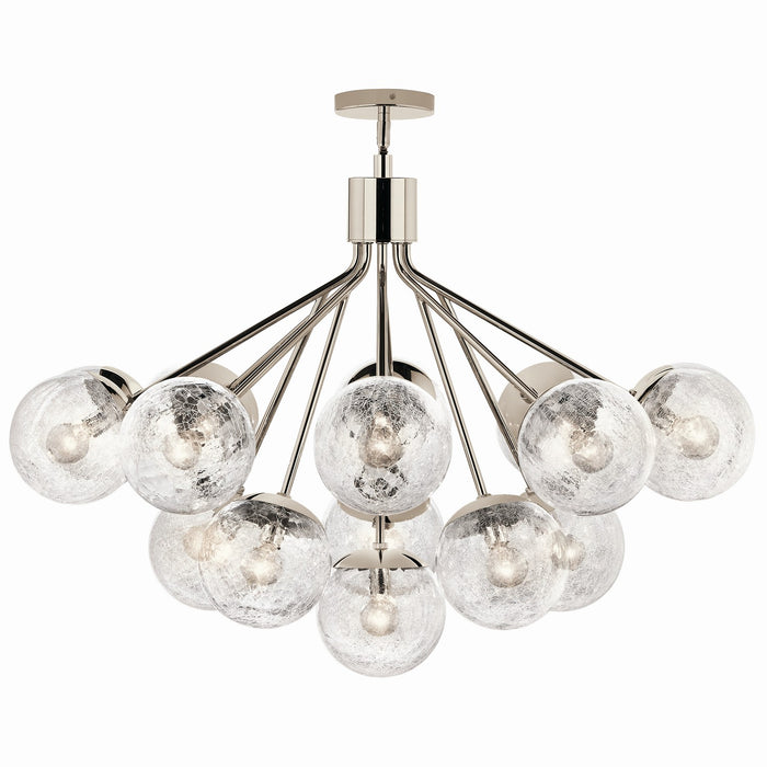 Kichler 52702PN 16 Light Chandelier Convertible, Polished Nickel