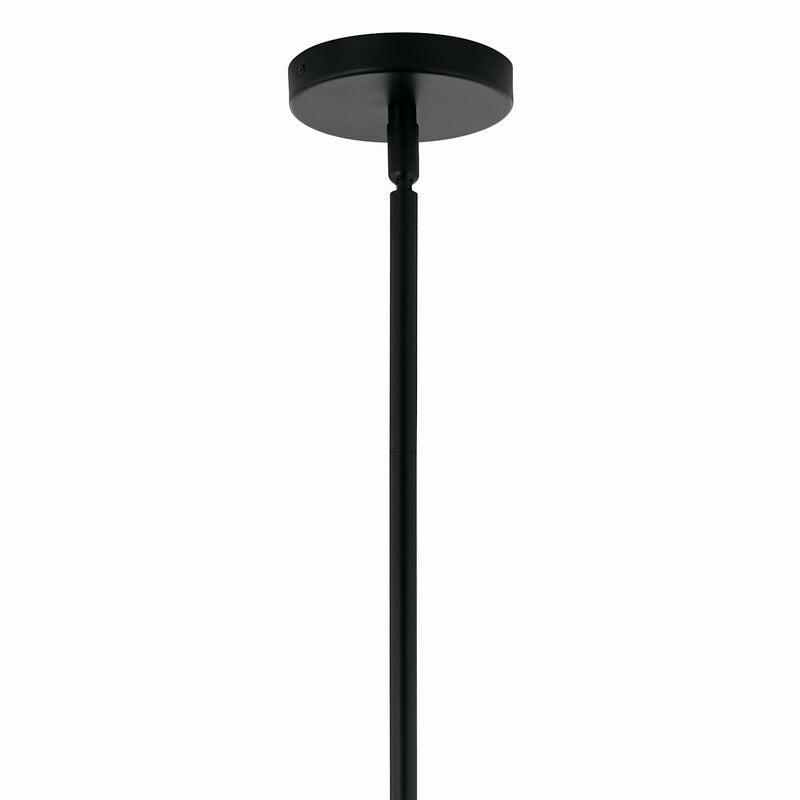 Kichler 52703BK 12 Light Linear Chandelier Convertible, Black