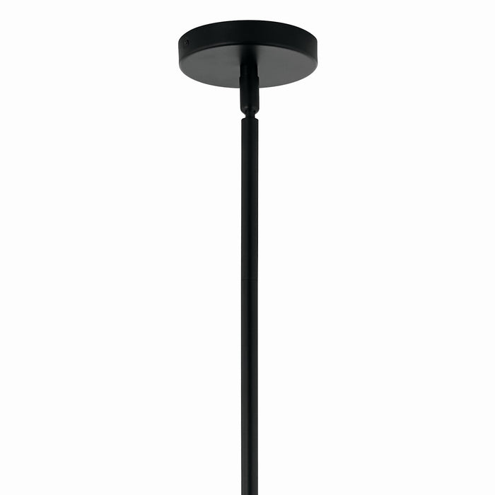 Kichler 52703BK 12 Light Linear Chandelier Convertible, Black