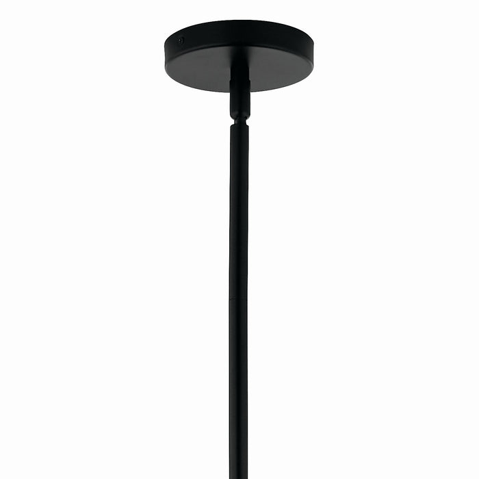Kichler 52703BKCLR 12 Light Linear Chandelier Convertible, Black