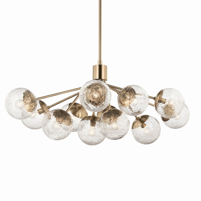 Kichler 52703CPZ 12 Light Linear Chandelier Convertible, Champagne Bronze