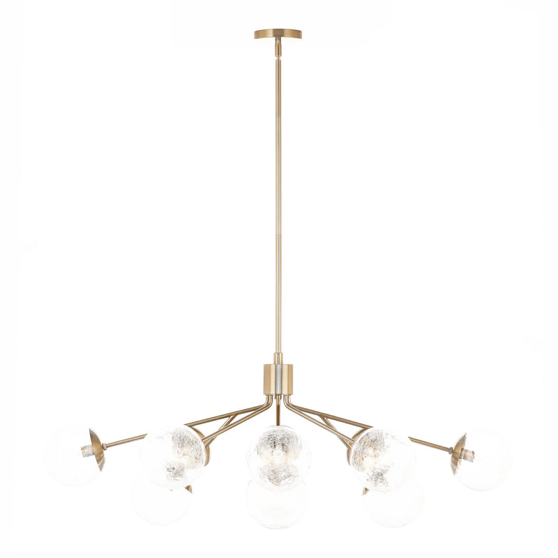 Kichler 52703CPZ 12 Light Linear Chandelier Convertible, Champagne Bronze
